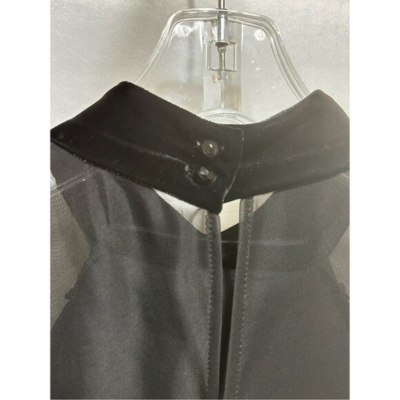 MSK Womens L‎ Black Beaded Sparkle With Mesh Sleeves Top - Picture 8 of 10